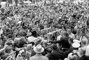 image of JFK in crowd